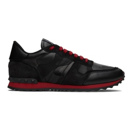 발렌티노 Valentino Garavani Black Rockrunner Sneakers 222807M237001