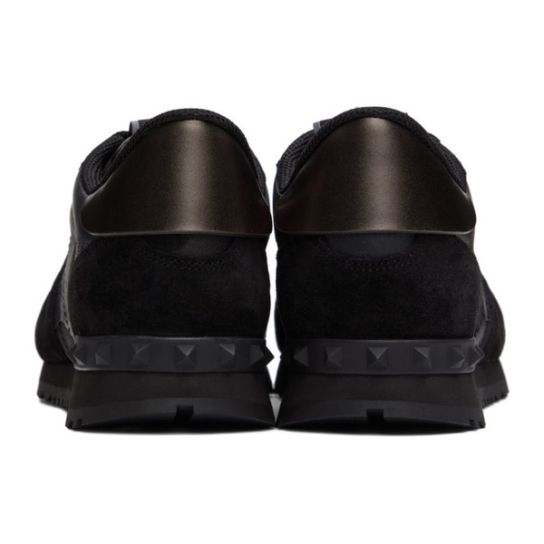  발렌티노 Valentino Garavani Black Rockrunner Sneakers 222807M237002