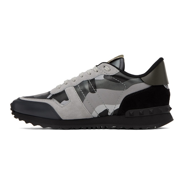  발렌티노 Valentino Garavani Black & Gray Rockrunner Sneakers 231807M237092