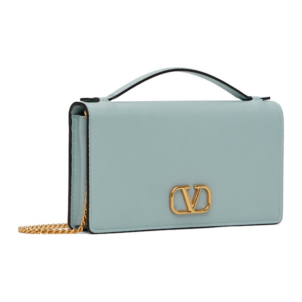  발렌티노 Valentino Garavani Blue VLogo Signature Wallet Bag 242807F048016