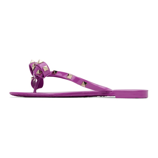  발렌티노 Valentino Garavani Purple Summer Rockstud Sandals 242807F124005