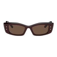 발렌티노 Valentino Garavani Red V Rectangular Frame Sunglasses 231807F005019