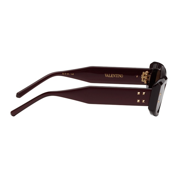  발렌티노 Valentino Garavani Red V Rectangular Frame Sunglasses 231807F005019