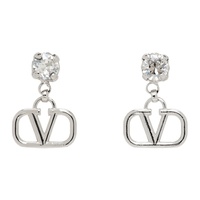발렌티노 Valentino Garavani Silver VLogo Earrings 242807F022016