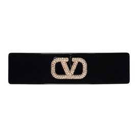 발렌티노 Valentino Garavani Black VLogo Signature Hair Clip 242807F018000