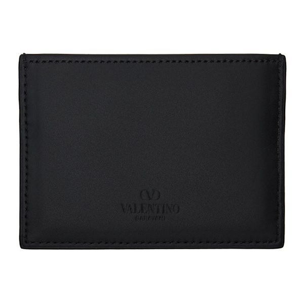  발렌티노 Valentino Garavani Black VLTN Card Holder 242807M163001