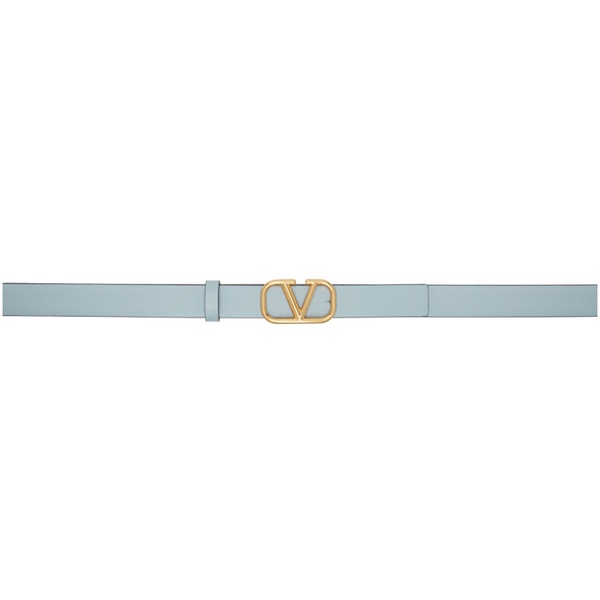  발렌티노 Valentino Garavani Blue & Taupe VLogo Reversible Belt 242807F001005