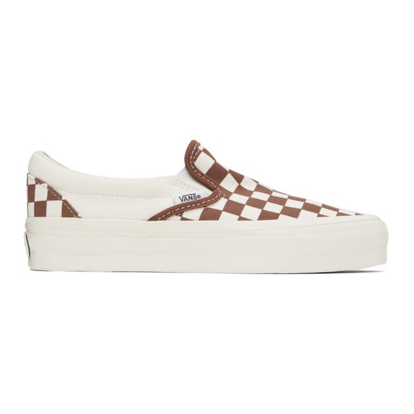 반스 반스 Vans 오프화이트 Off-White & Brown Premium Slip-On 98 Sneakers 242739F128005