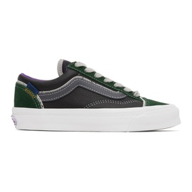 반스 Vans Black & Green OG Style 36 UI Sneakers 222739F128022