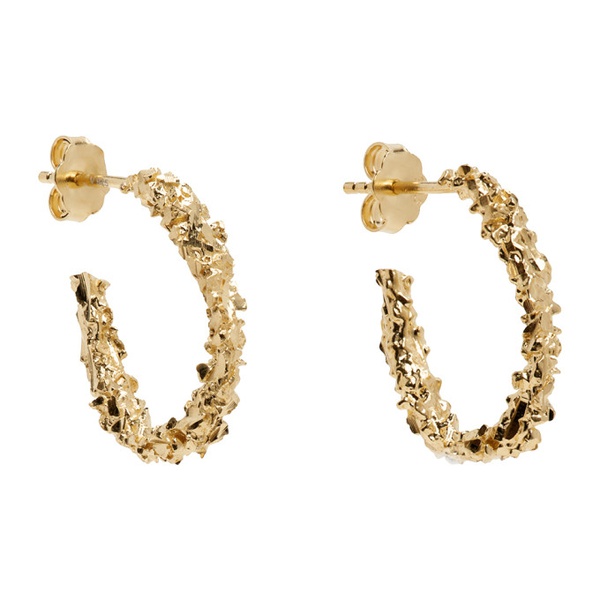  Veneda Carter Gold VC003 Small Open Hoop Earrings 241882F022001