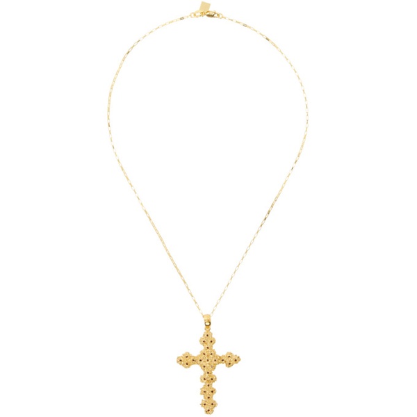 Veneda Carter Gold VC021 Ruby Cross Pendant Necklace 241882F023000