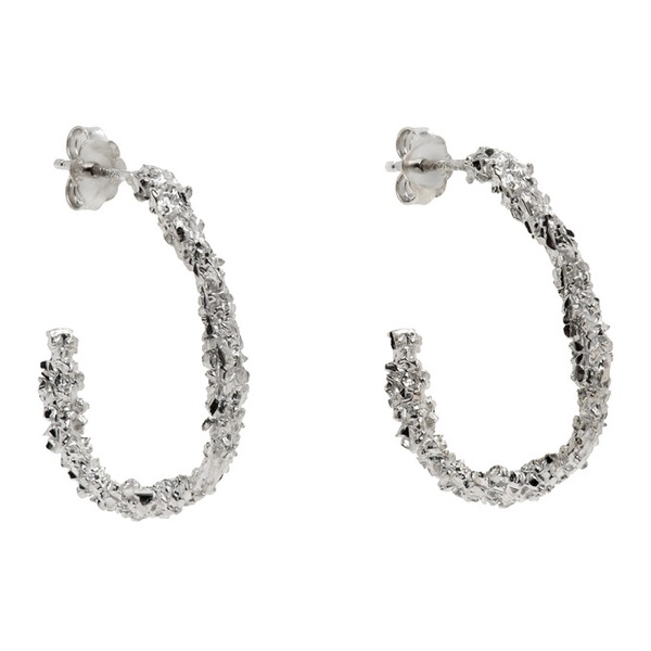  Veneda Carter Silver VC003 Medium Open Hoop Earrings 241882F022000