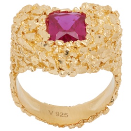 Veneda Carter Gold VC032 Emerald Ruby Ring 241882M147010