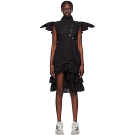 VeniceW Black Flying Midi Dress 241426F052002