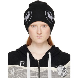 VeniceW Black Reversible Beanie 241426F014002