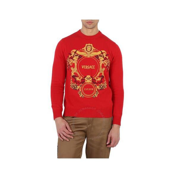베르사체 베르사체 Versace Red Intarsia Knit Jacqurd Sweater 1007982-1A05696-1R780