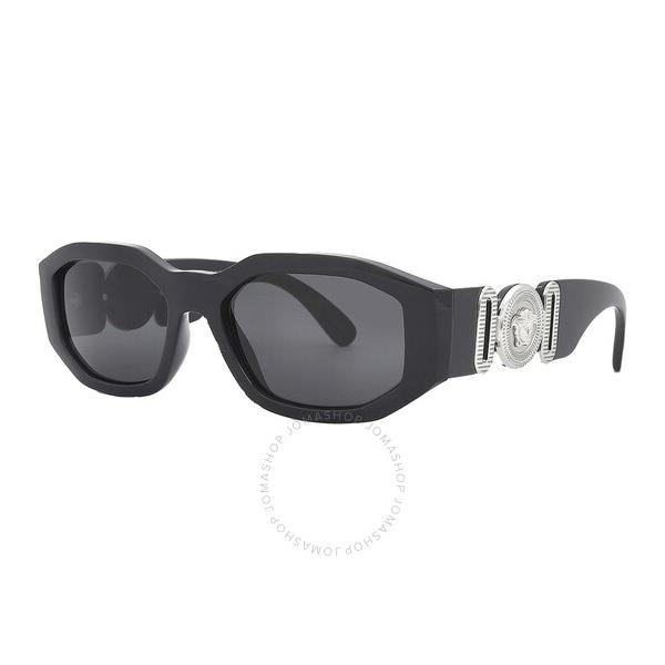 베르사체 베르사체 Versace Dark Gray Geometric Unisex Sunglasses VE4361 542287 53