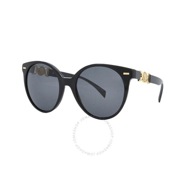 베르사체 베르사체 Versace Dark Grey Round Sunglasses VE4442 GB1/87 55