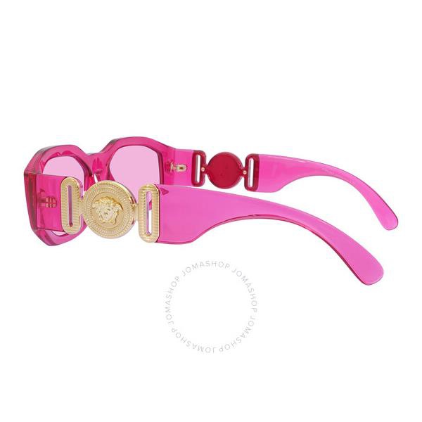 베르사체 베르사체 Versace Pink Geometric Unisex Sunglasses VE4361 5334/5 53