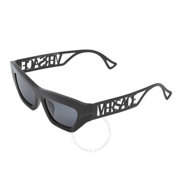 베르사체 베르사체 Versace Dark Grrey Cat Eye Ladies Sunglasses VE4432U 523287 53
