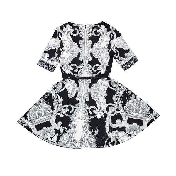 베르사체 베르사체 Versace Ladies Baroque Print A-Line Mini Dress 1006721-1A04614-5B040