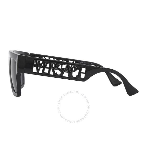 베르사체 베르사체 Versace Dark Gray Rectangular Mens Sunglasses VE4430U GB1/87 53