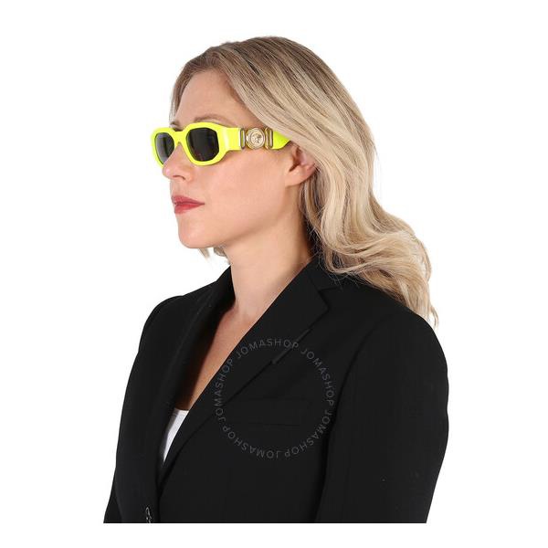 베르사체 베르사체 Versace Grey Geometric Unisex Sunglasses VE4361 532187 53