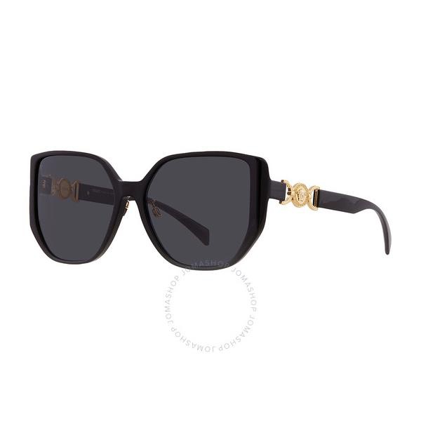 베르사체 베르사체 Versace Dark Grey Butterfly Ladies Sunglasses VE4449D GB1/87 58
