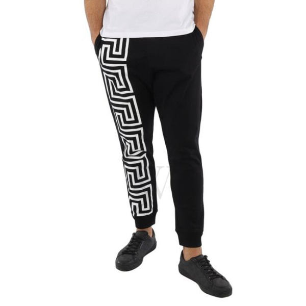 베르사체 베르사체 Versace Greca Print Cotton Sweatpants In Black 1001085-1A00720-1B000