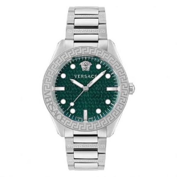 베르사체 베르사체 Versace MEN'S Greca Dome Stainless Steel Green Dial Watch VE2T00322