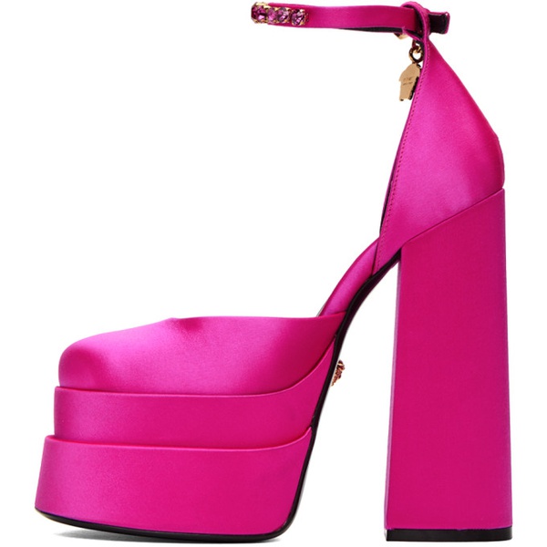 베르사체 베르사체 Versace Pink Medusa Aevitas Platform Heels 232404F122006