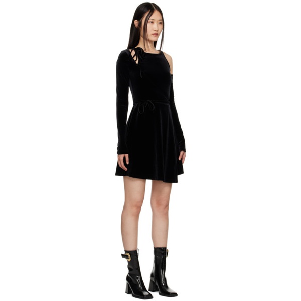 베르사체 베르사체 진 꾸뛰르 베르사체 Versace Jeans Couture Black Open Shoulder Minidress 222202F052045