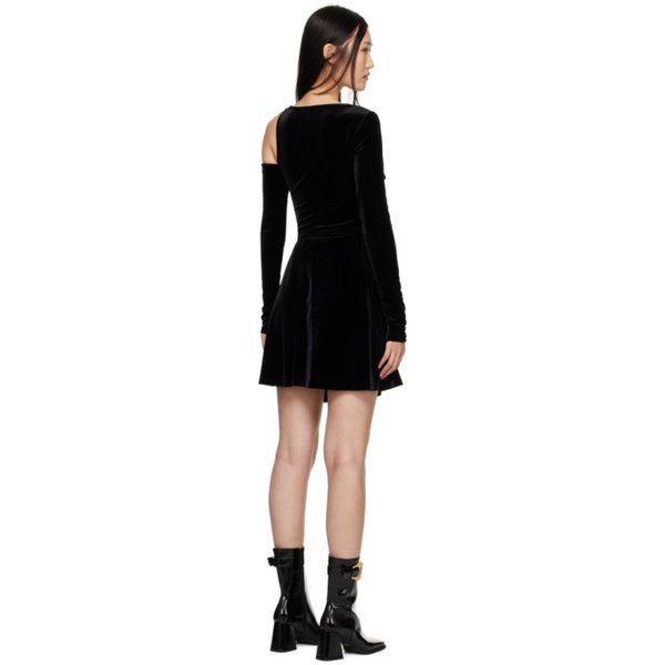 베르사체 베르사체 진 꾸뛰르 베르사체 Versace Jeans Couture Black Open Shoulder Minidress 222202F052045