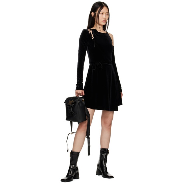 베르사체 베르사체 진 꾸뛰르 베르사체 Versace Jeans Couture Black Open Shoulder Minidress 222202F052045