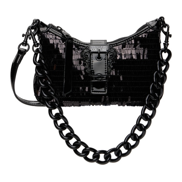 베르사체 베르사체 진 꾸뛰르 베르사체 Versace Jeans Couture Black Sequinned Bag 231202F048044