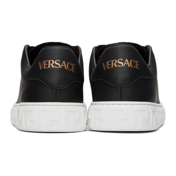 베르사체 베르사체 Versace Black Greca Sneakers 241404F128002