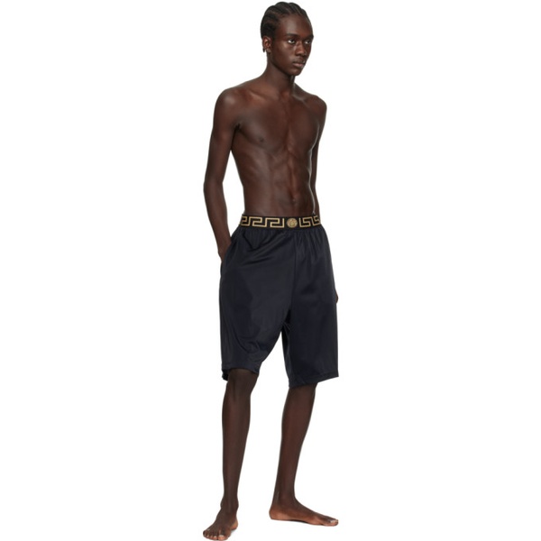 베르사체 베르사체 언더웨어 베르사체 Versace Underwear Black Greca Border Swim Shorts 241653M208050