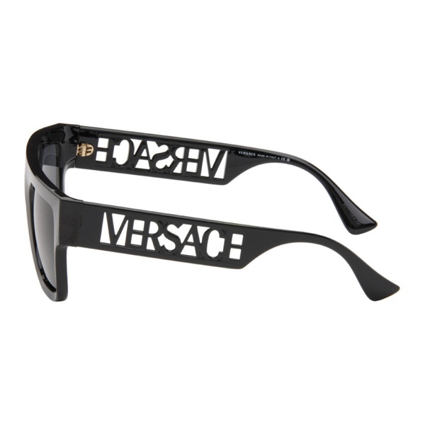 베르사체 베르사체 Versace Black Cutout Sunglasses 241404F005027
