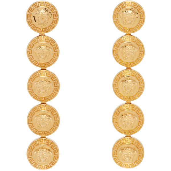 베르사체 베르사체 Versace Gold Tribute Medusa Drop Earrings 241404F022016