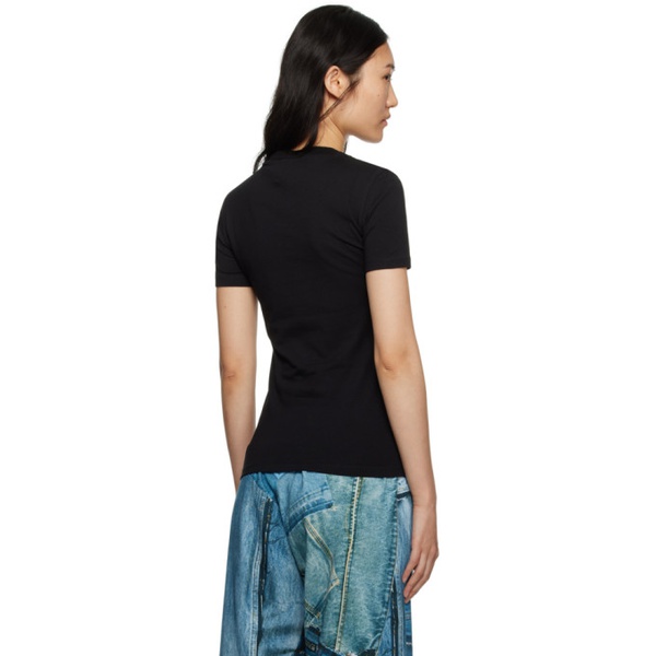 베르사체 베르사체 진 꾸뛰르 베르사체 Versace Jeans Couture Black Crystal T-Shirt 241202F110022
