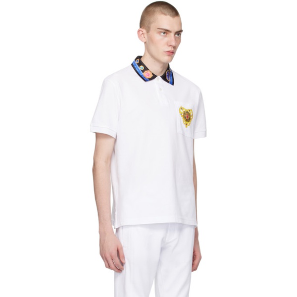 베르사체 베르사체 진 꾸뛰르 베르사체 Versace Jeans Couture White Heart Couture Polo 241202M212001