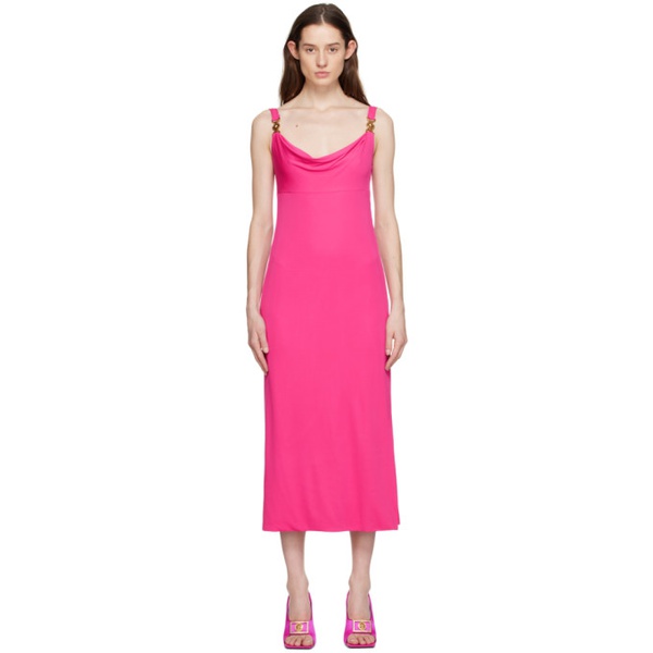베르사체 베르사체 Versace Pink Cowl Neck Maxi Dress 231404F055003