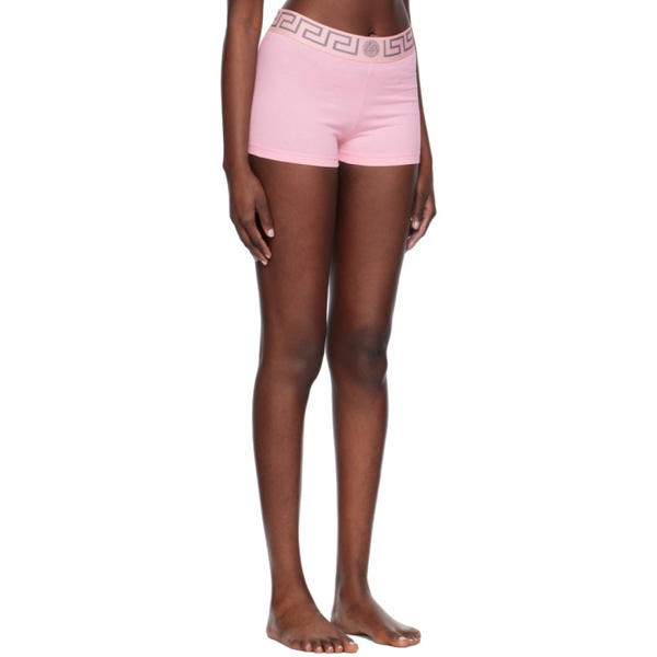 베르사체 베르사체 언더웨어 베르사체 Versace Underwear Pink Greca Border Boy Shorts 241653F072002