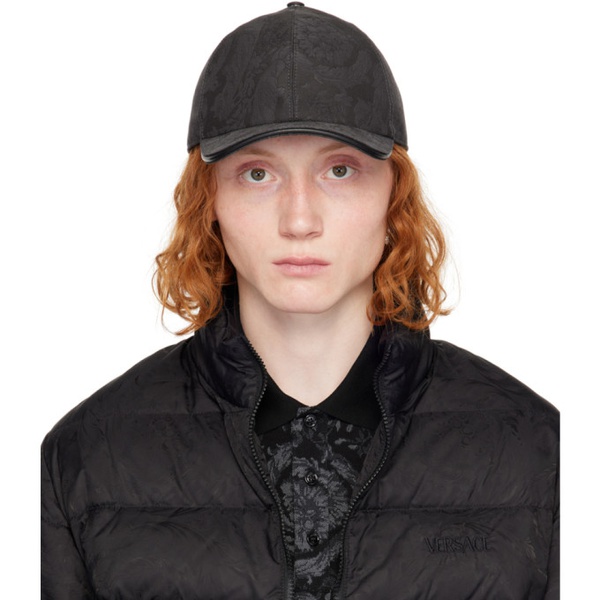 베르사체 베르사체 Versace Gray Barocco Jacquard Baseball Cap 241404M139011