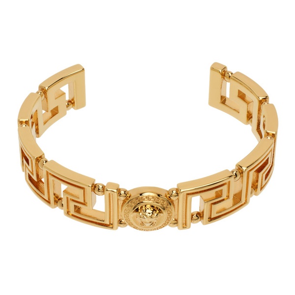 베르사체 베르사체 Versace Gold Medusa Greca Cuff Bracelet 241404F020008