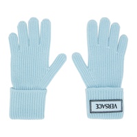 베르사체 Versace Blue 90s Logo Gloves 241404F012000