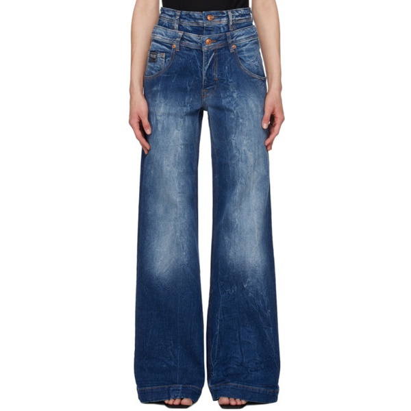베르사체 베르사체 진 꾸뛰르 베르사체 Versace Jeans Couture Indigo Wide Leg Jeans 241202F069011