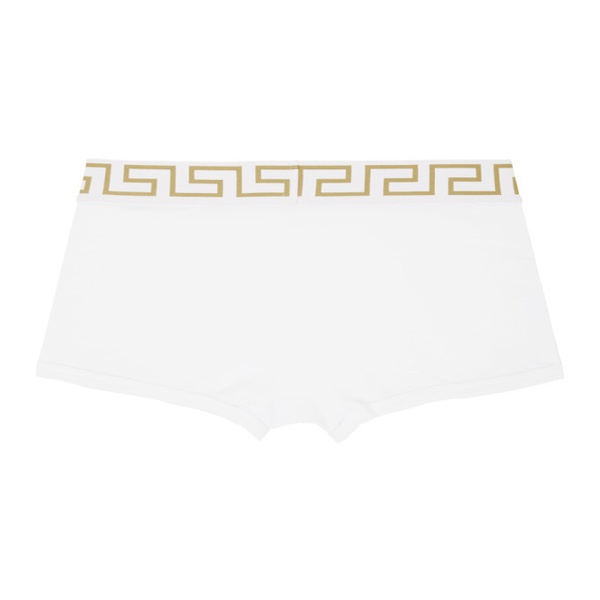 베르사체 베르사체 언더웨어 베르사체 Versace Underwear White Greca Border Boxer Briefs 231653M217014