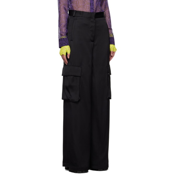 베르사체 베르사체 Versace Black Cargo Pocket Trousers 231404F087007