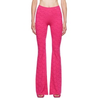 베르사체 Versace Pink Jacquard Trousers 232404F087003
